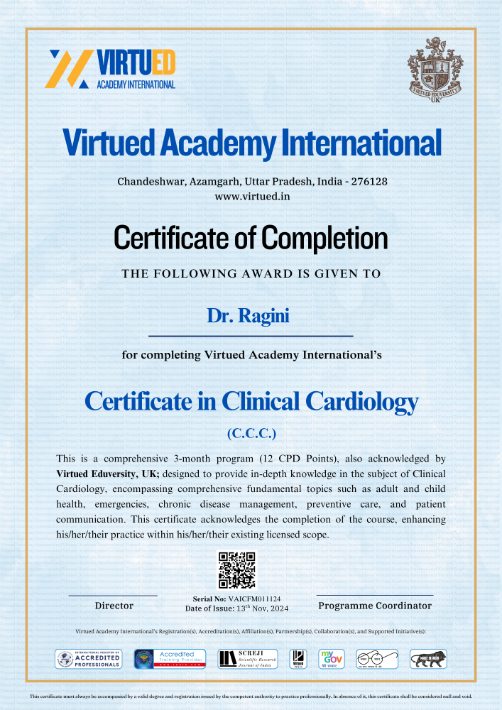 Cardiology Course Certificate